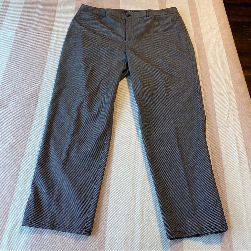 Peace of Cloth Pinstripe Black/Gray Trousers